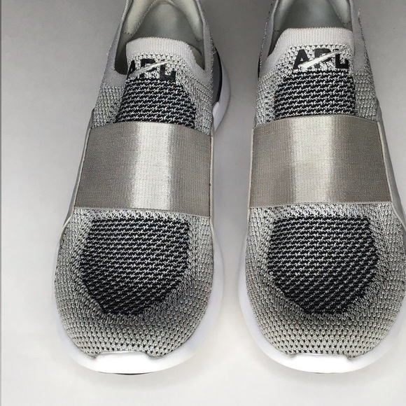 APL TechLoom Bliss Sneakers in Metallic Silver/White/Black. - Picture 3 of 16